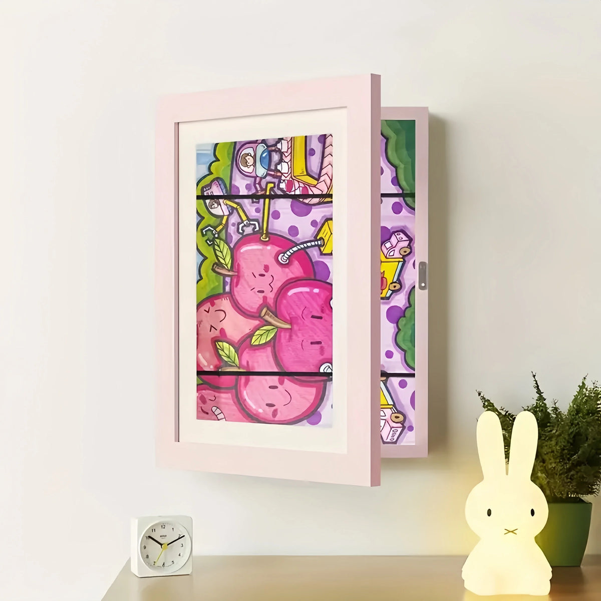 Marco Memoria - Marco Para Dibujos de Niños — Rosa, foto 12