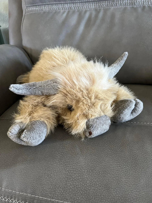 Peluche Vache Highland Anti-Stress – Compagnon Apaisant pour le Sommeil — photo d'un client 1
