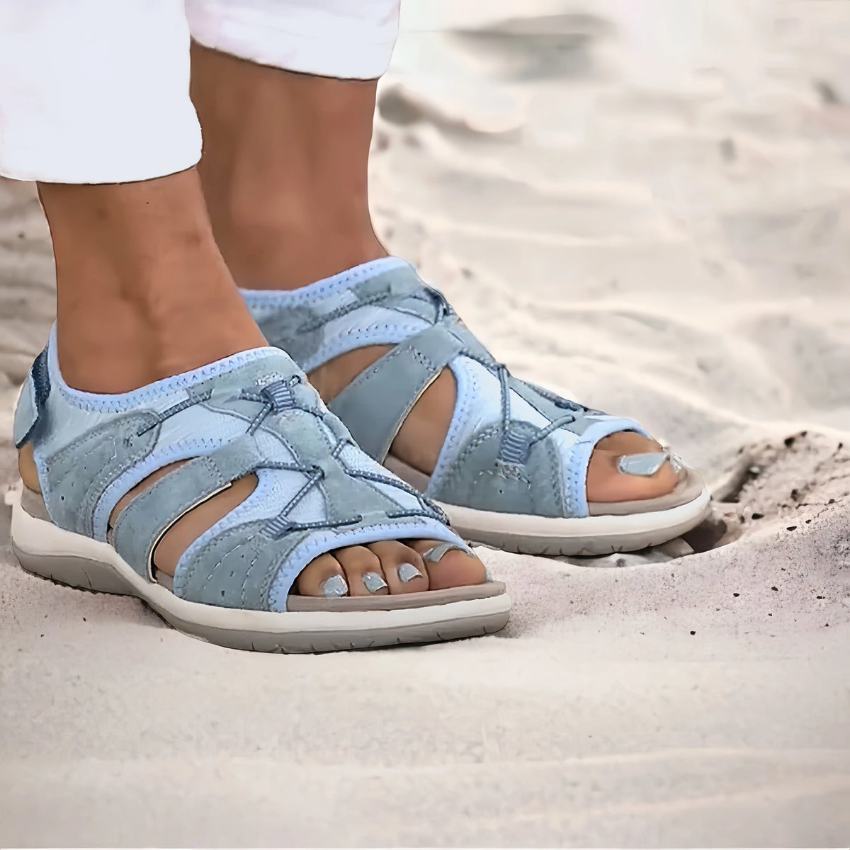 Sandales Orthopédiques, Marchez Enfin Sans Douleur Aux Pieds — Bleu Ciel, photo 6